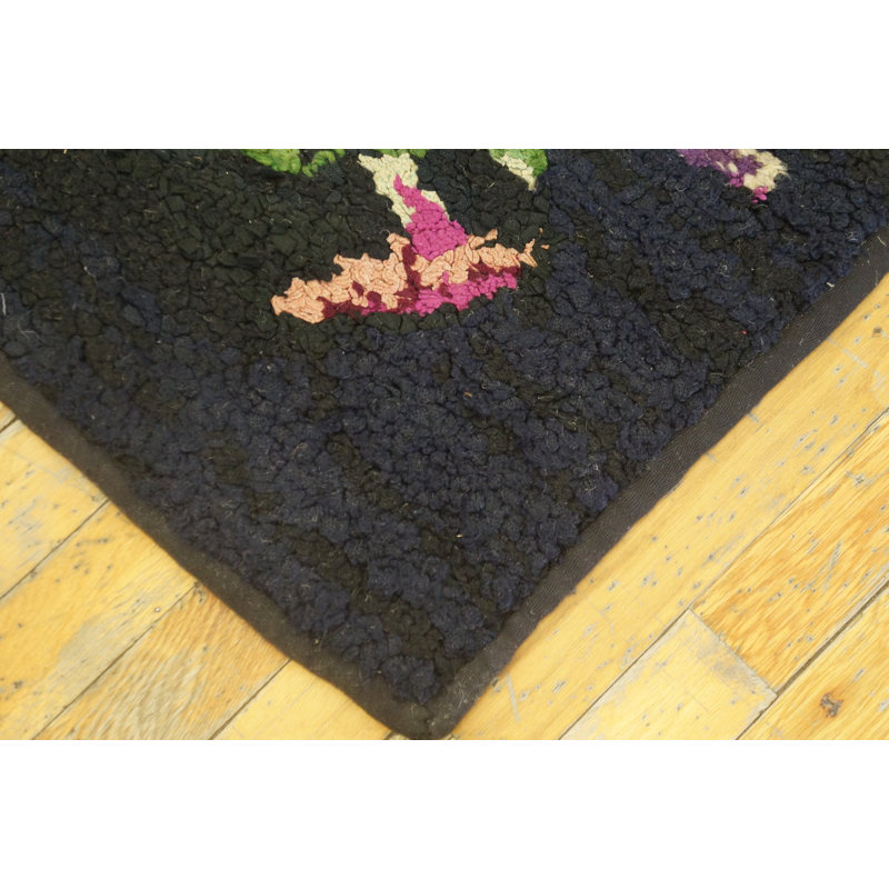 Antique American Hooked Rug America 1940s