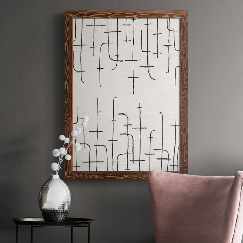 Devonae, arrangement vertical I, reproduction d'art sur toile, Toile avec cadre érable, Pas de tapis, H 37,5 po x l 25,5 po