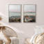 «Seaside Town At Sunset Tranquil Coastal Landscape Nature Wilderness Illustration Decor Scenic», 2 pièces sur toile-98249425-98249426