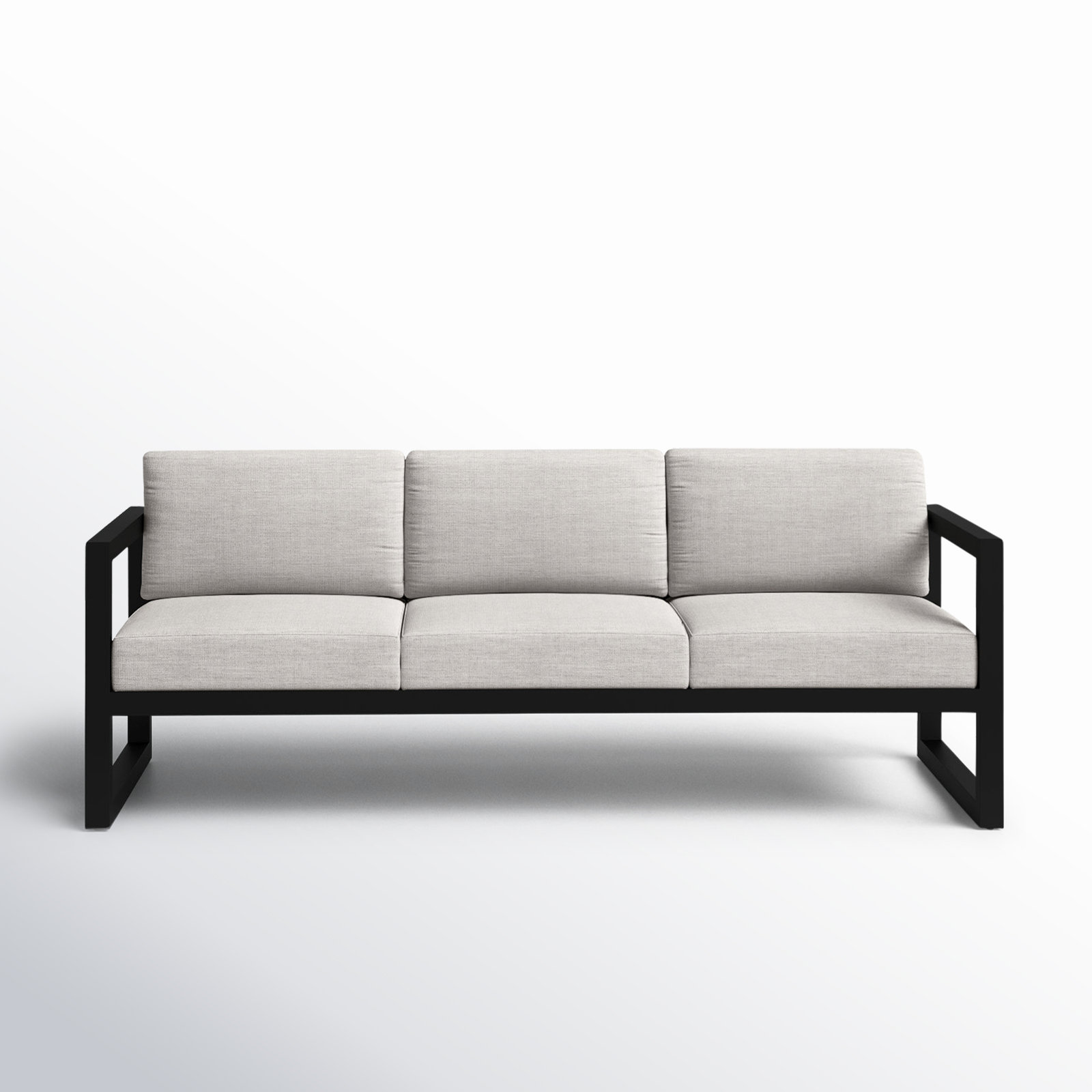 Smith 84" Sunbrella® Patio Sofa, Cast Silver, Black