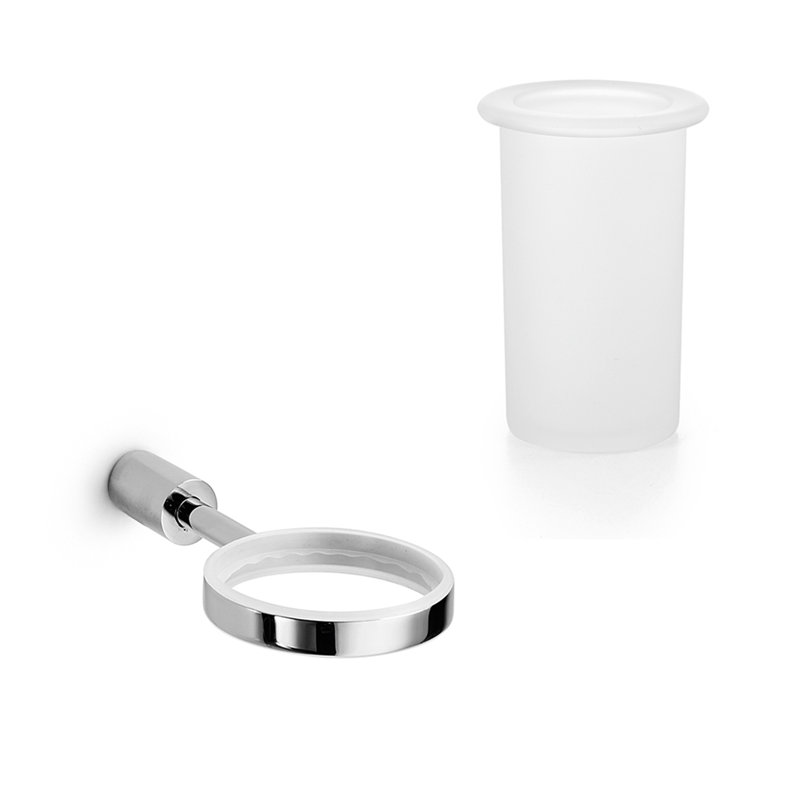 Picola Toothbrush Holder, Frosted Glass