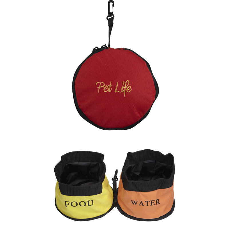 Bol pour animaux Pet Life, Rouge / Jaune / Orange