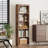 5 Tier Bookshelf, 20 Inches Wide Wooden Storage Shelves,Retro-1875796595