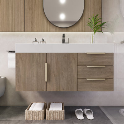 Marck 41.9'' Single Bathroom Vanity with Acrylic Top
