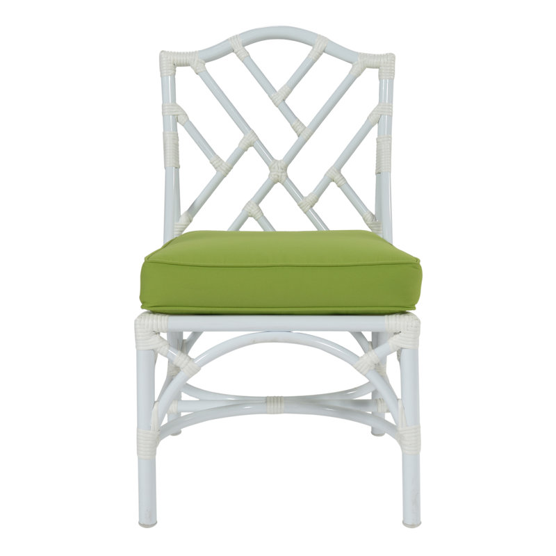 Chippendale Outdoor Dining Side Chair, Canvas Buttercup Sunbrella® Canvas