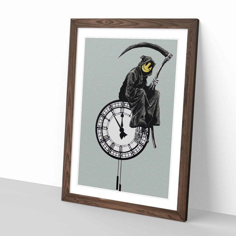 Banksy - Single Picture Frame Painting, Walnut