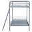Glossy Silver Twin Over Twin Bunk Bed