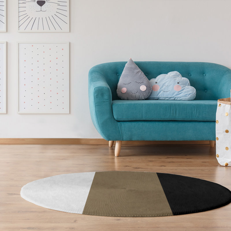 Chenille Indoor Rug, Round 5'
