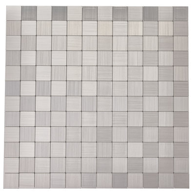 0.98'' W x 0.98'' L Metal Peel and Stick Mosaic Tile