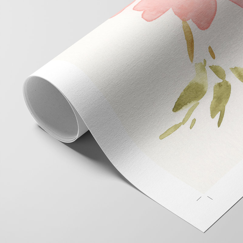 Une fleur rose II - impression sur toile seulement - non encadrée, H 27 po x l 18 po
