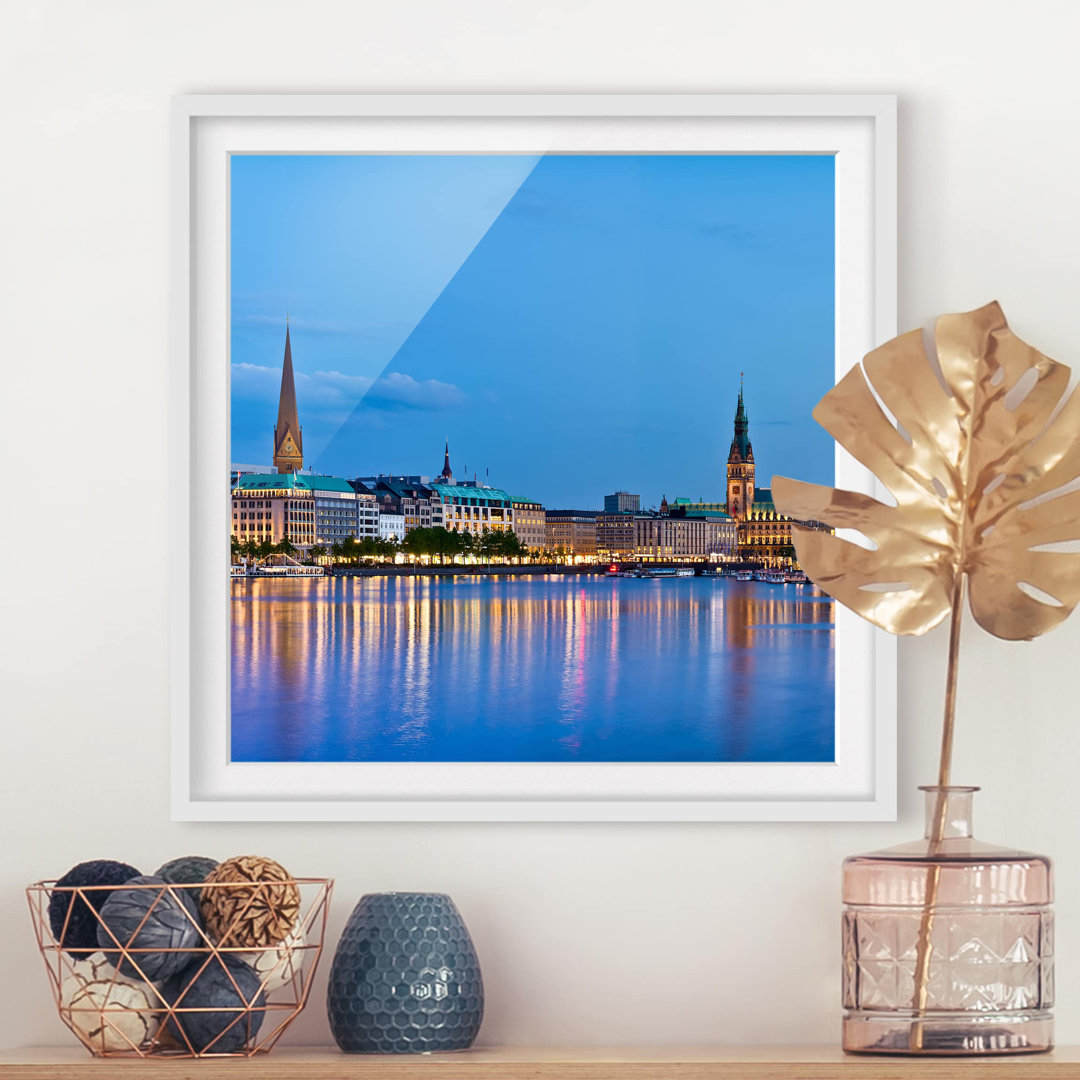 Gerahmter Fotodruck Hamburg Skyline