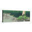 Fleurs de cerisier et cascade - art mural sur toile panoramique-129922794