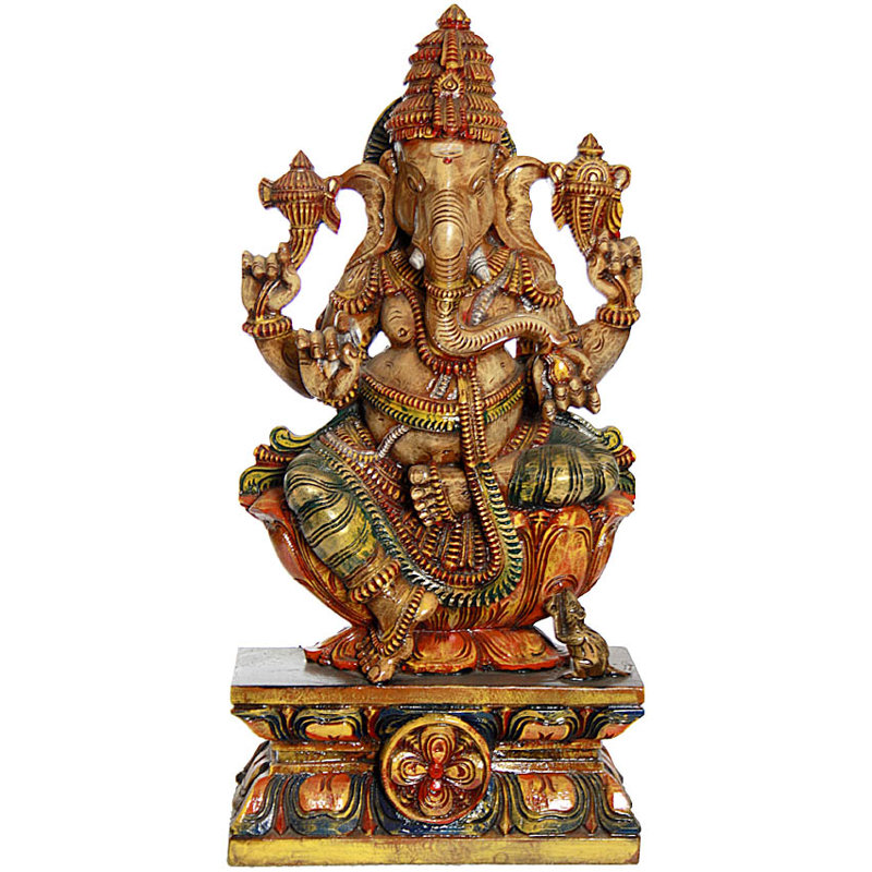 Ganesha assis à quatre bras