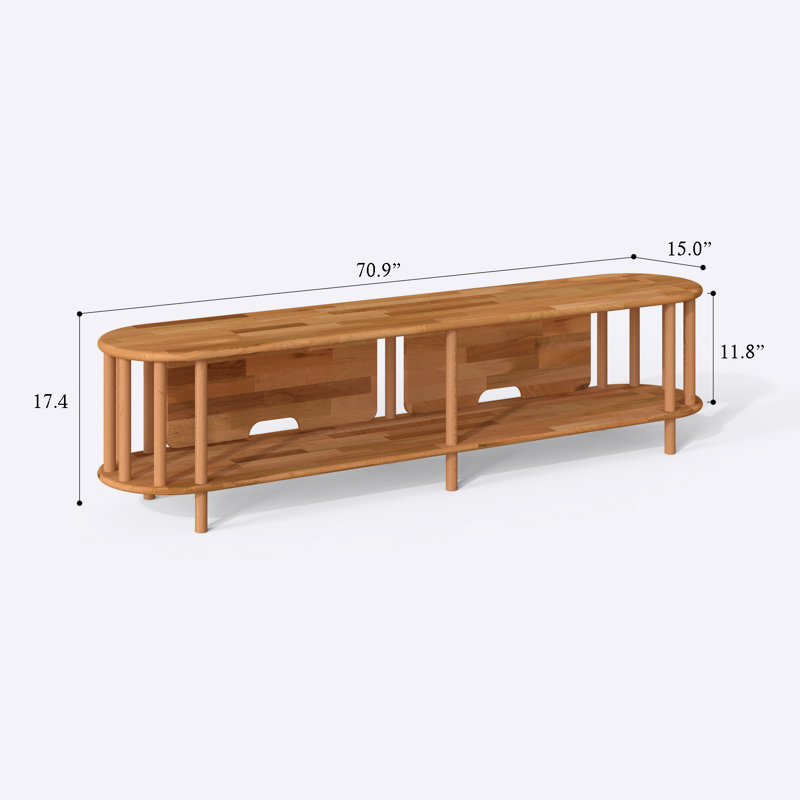 Meuble télé avec tablettes ouvertes Milan, 70.9"