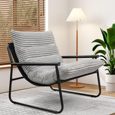 Fauteuil simple: tissu confortable + mousse cassée à fort rebond, conception ergonomique avec coussin épaissi, structure en métal avec coussin antidérapant