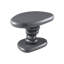 Table de bout sculpturale moderne gris ultrabrillant