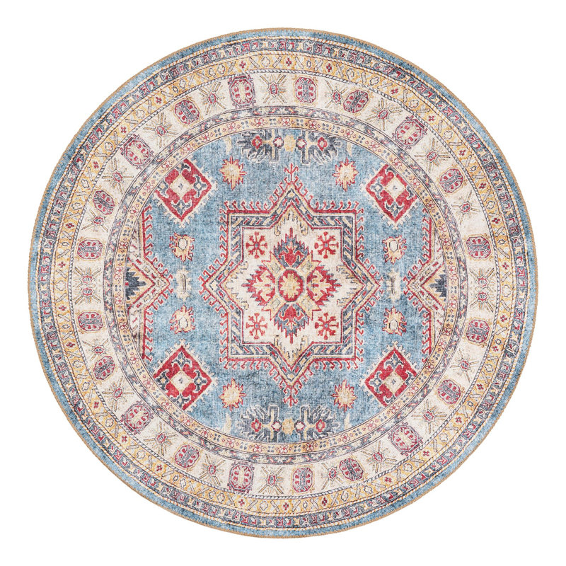 Bungalow Rose Ruth Timeless Rug, Rond 5 pi 1 po x 5 pi 1 po
