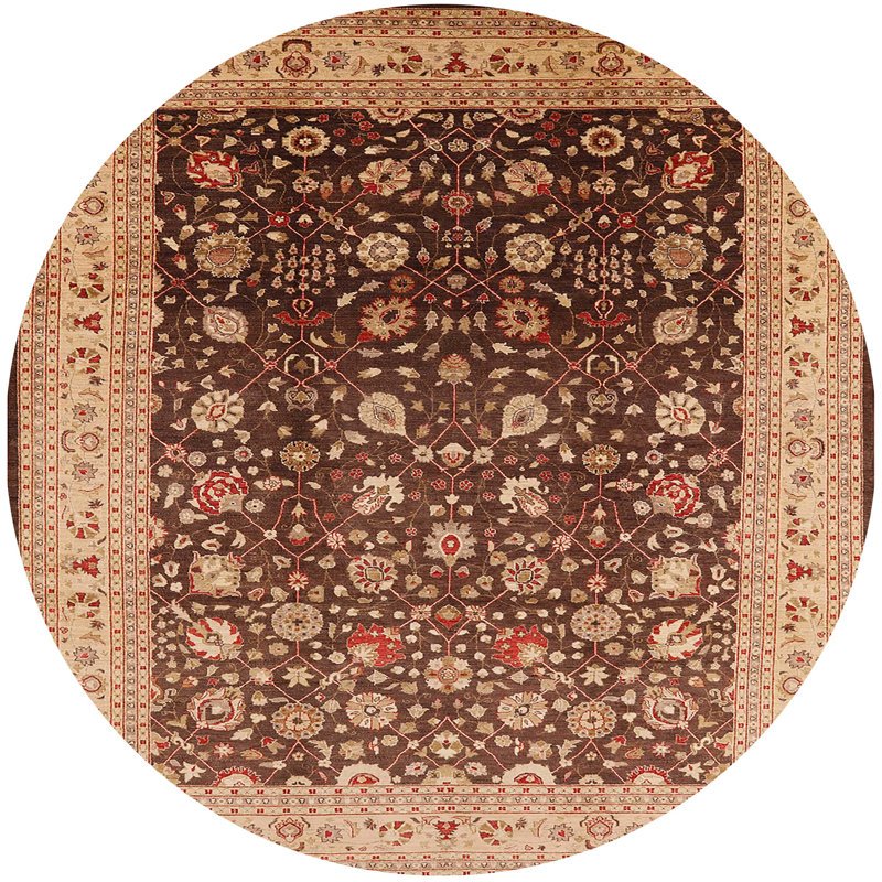 Moroccan Indoor Rug, Round 3'