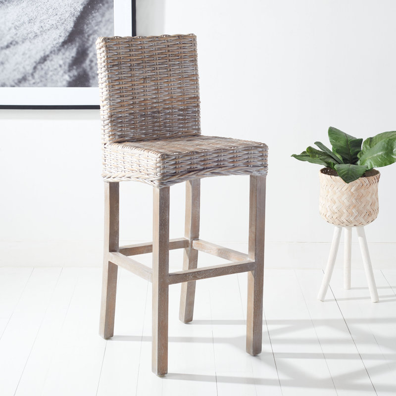 Normandie Bar & Counter Stool, Gris blanc, Tabouret de bar (siège d’une hauteur de 30 po)