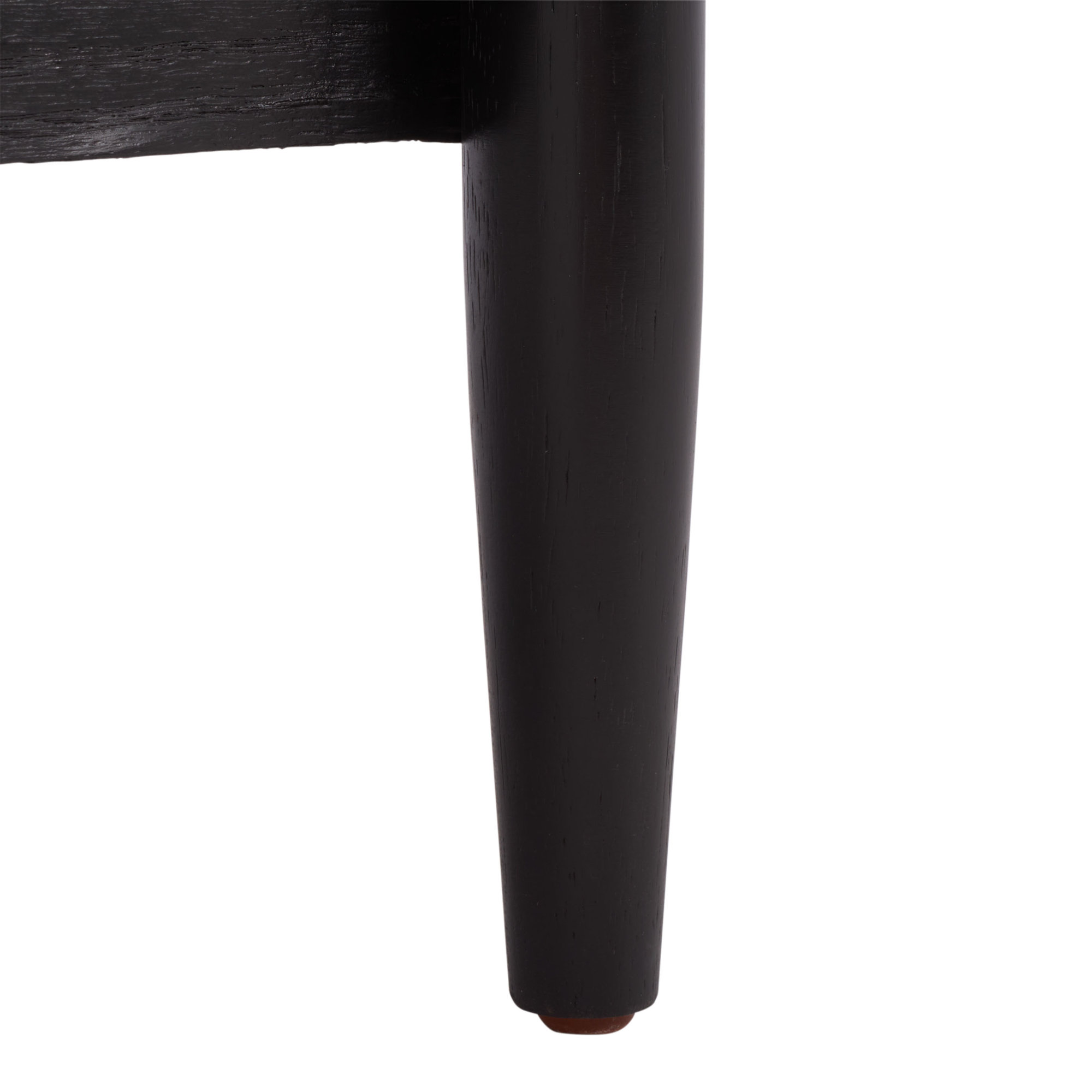 Dorchester 1 Drawer Reeded Nightstand, Black