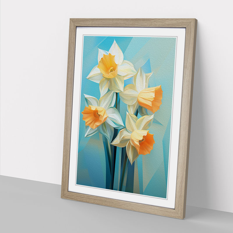 Single Picture Frame Print on Wood, 64cm H x 46cm W, Oak Framed