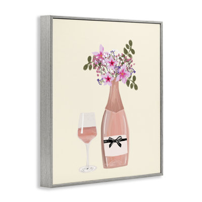 Floral Champagne & Glass Art by Chen Alyesh