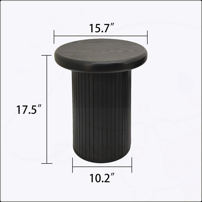 Ensemble de tables basses rondes modernes - Combinaison de deux tables avec un pied de table cannelé unique