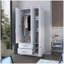 Armoire blanche à 4 tiroirs et 2 portes-1736195427-1736195426