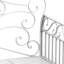 Banc de jardin, banc d'extérieur avec accoudoirs