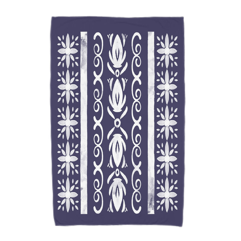 Serviette de plage en microfibre Aeryn, Bleu marine