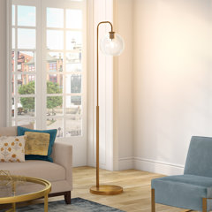 Insider 57.5 LED Novelty Floor Lamp with Remote Control Wade Logan Shade Color: Gold