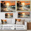 Beach Silhouettes In The I, reproduction d'art sur toile-2074362289-2074362288