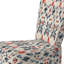 Blue Ikat Tribe Blend Fuse - Chaise d'appoint vintage en velours rembourré de style victorien