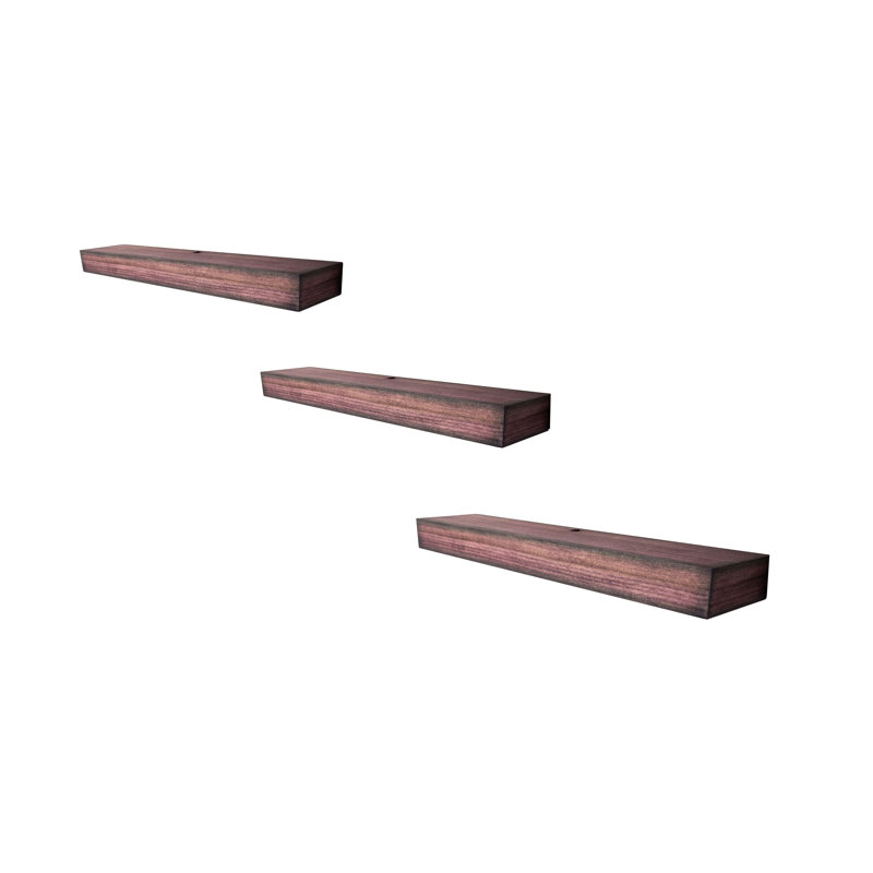 Rayne Poplar Floating Shelves, 3" H x 53" W x 7" D