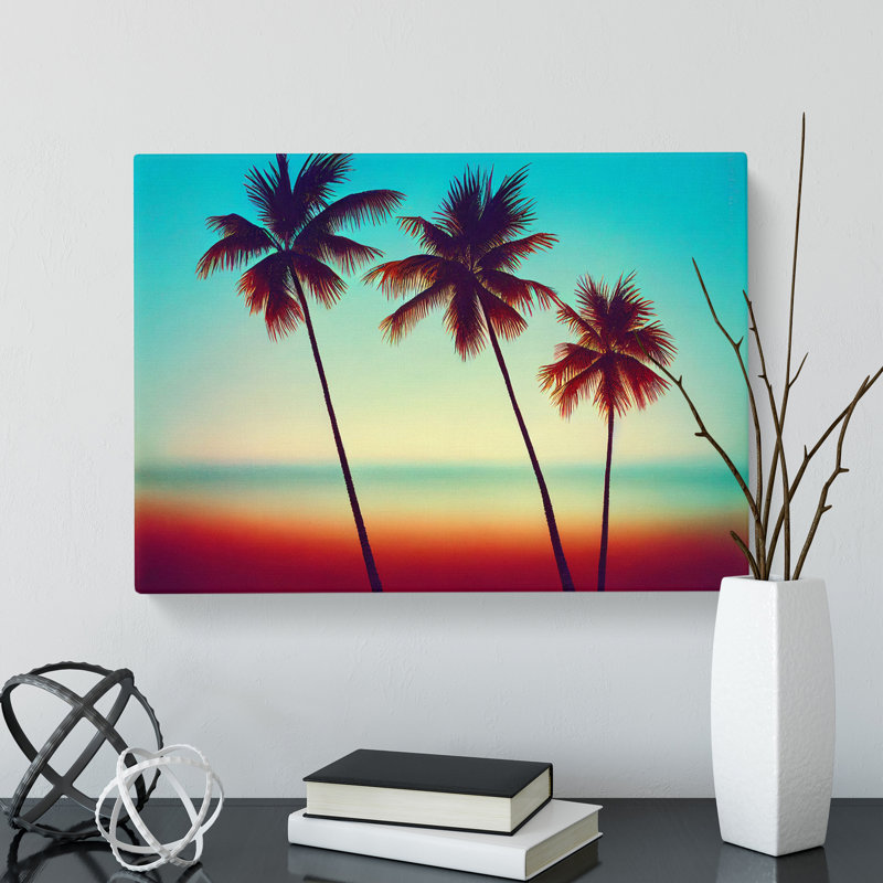 Classic Palm Trees - Wrapped Canvas, 50cm H x 76cm W x 3cm D