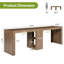 Bureau double 79 po avec tablettes de rangement pour 2 personnes, bureau d'ordinateur extra long pour le bureau personnel