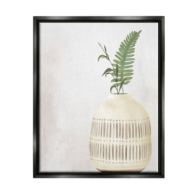 " Varied Herb Plant Sprigs Natural Patterned Vase " by Kim Allen Painting Print