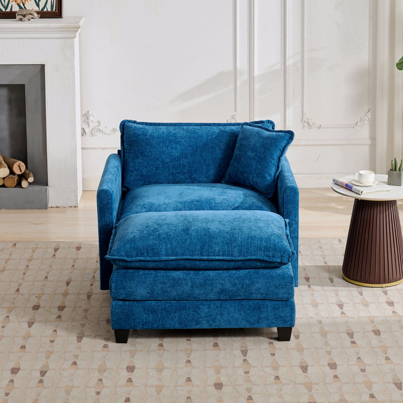 Divan-lit Cloud seulement, canapé modulaire moderne, Bleu