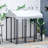 Pawhut 6' X 4' X 6' Dog Playpen Outdoor, Dog Kennel Dog Exercise Pen With Lockable Door, Water-Resistant Canopy, For Medium And Large Dogs