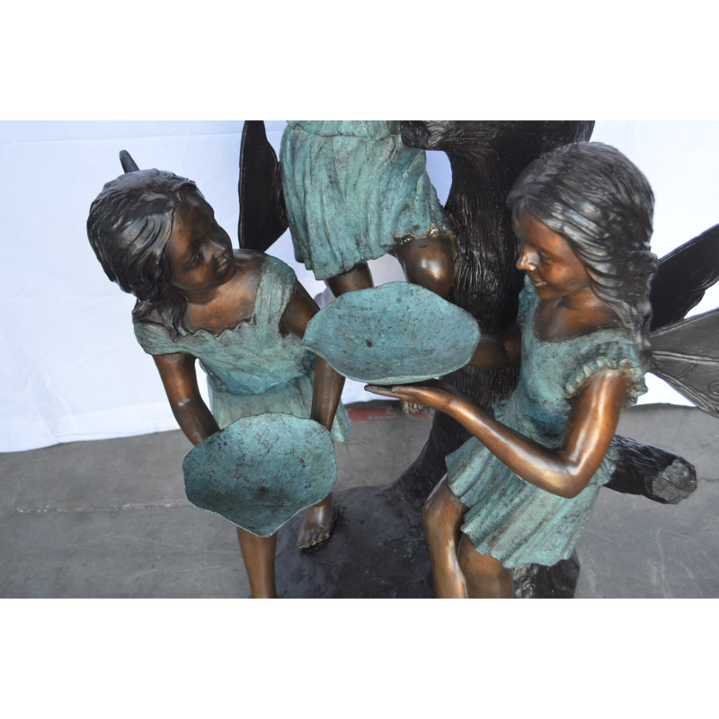 Bronze Four Angels Playing Fountain