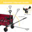 Chariot pliable pliable avec roulettes, paquet de 1 (bourgogne)-127662335