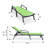 Marlin Outdoor Patio Reclining Chaise Lounge Arm Chair with Powder-Coated Aluminum Frame- Breathable Sling Mesh Fabric, Adjustable Backrest-124823755-124823760