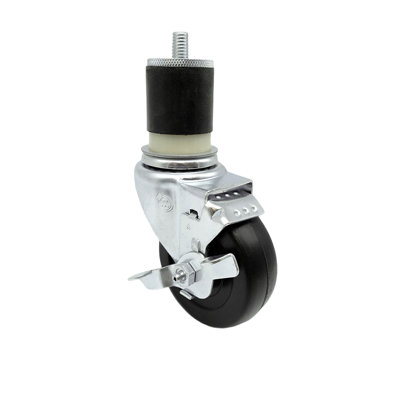 Rubber Expanding Caster with Brake