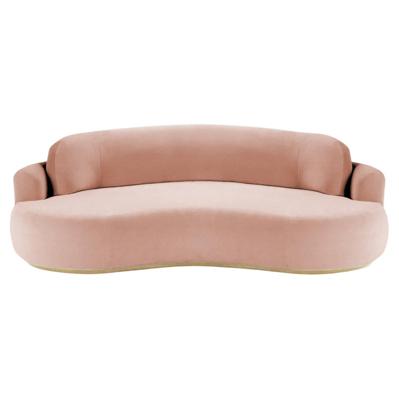 Canapé Nless, Naturel, H 31 po x l 95 po x P 52 po, Velours Vigo Blossom