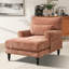 Chaise longue rembourrée L 51,55 po-1166583621