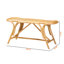 Banc bohème moderne en rotin brun naturel H 17,83 po x l 38,33 po x P 14,84 po Zaria