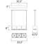 Luminaire suspendu linéaire pour îlot de cuisine 3 lumières Cephas