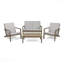 Mobilier de patio d'extérieur 4 pièces Leah Chat