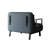 39 Convertible Chair Bed, Adjustable And Pillow, Iron Construction, Velvet Upholstery In Blue+Grey For Office Use A Stylish Look-50996049
