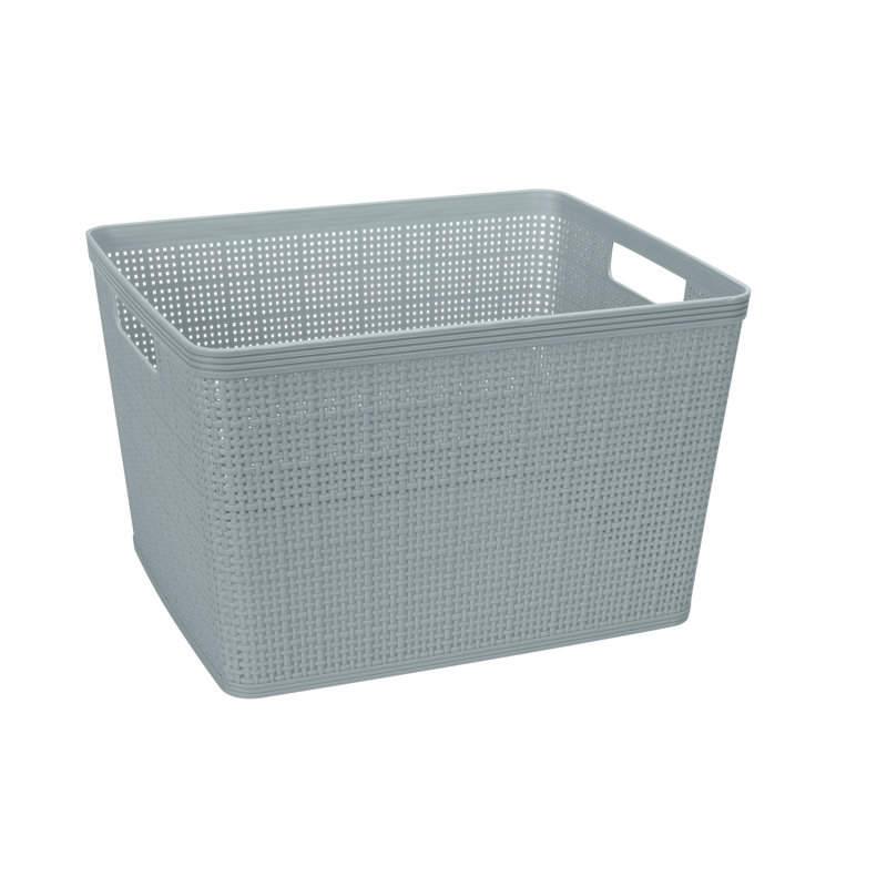 Panier de rangement N & t tissé gris, Gris